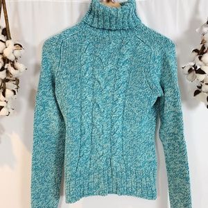 Aqua Wool & Cashmere Blend Turquoise Sweater
